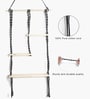 (1Pc) Black Cotton Macrame Hanging Shelf