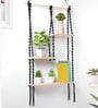 (1Pc) Black Cotton Macrame Hanging Shelf