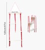 (1Pc) Red Cotton Macrame Hanging Shelf