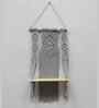 (1Pc) Grey Cotton Macrame Hanging Shelf