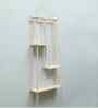 (1Pc) White Cotton Macrame Hanging Shelf