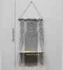 (1Pc) Grey Cotton Macrame Hanging Shelf