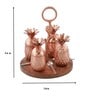 Reflections Copper Iron 3 Pcs Condiment Jar with Spoon & Tray