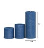 Pineapple
Scented Set Of 3 Blue Color Pillar Candles