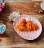 Pineapple Shape Pink Aluminium Pooja Thali