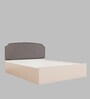 Pingala  Queen Size Upholstered Bed In Oat Brown Colour & White Colour With Box Storage