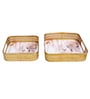 PInk & Gold Wavy Design Tray Set of 2