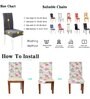 Multicolor Floral Polyester Blend 14x38 Inches Chair Covers (Set of 4)