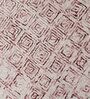 Pink & off White Abstract Wool 4 x 6 Feet Hand Tufted Carpet