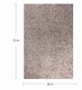 Pink & off White Abstract Wool 4 x 6 Feet Hand Tufted Carpet