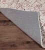 Pink & off White Abstract Wool 6 x 9 Feet Hand Tufted Carpet