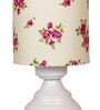 Pink & White Shade Table Lamp With Metal Base