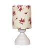 Pink & White Shade Table Lamp With Metal Base