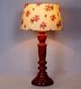 Fenerty Pink & White Fabric Shade Night Lamp With Wood Base