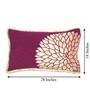 Purple Abstract 500 TC Chenille Double Bed Cover with 2 Pillow Covers