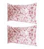 Pink Floral 210TC Polyester Blend 17 x 27 Inches Pillow Covers (Set of 2)