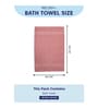 Pink 100% Cotton 380 Gsm Bath Towel 4 Pc