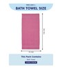Pink 100% Cotton 380 Gsm Bath Towel 4 Pc