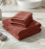 Pink 100% Cotton 380 Gsm Bath Towel 4 Pc