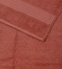 Pink 100% Cotton 380 Gsm Bath Towel 4 Pc