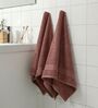 Pink 100% Cotton 380 Gsm Hand Towel 2 Pc