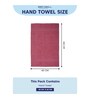 Pink 100% Cotton 380 Gsm Hand Towel 2 Pc