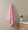 Pink 100% Cotton 525 Gsm Bath Towel