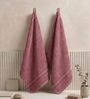 Pink 100% Cotton 525 Gsm Hand Towel