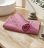 Pink 100% Cotton 525 Gsm Hand Towel