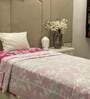 Pink Floral 100% Cotton 300 GSM Single Bed Dohar