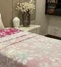 Pink Floral 100% Cotton 300 GSM Single Bed Dohar