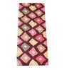 Floral Diamond (72x13) Pink & Brown Cotton Table Runner