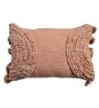 Pink Woven Cotton 24 x 16 Inches Cushion Cover