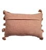 Pink Woven Cotton 24 x 16 Inches Cushion Cover
