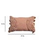 Pink Woven Cotton 24 x 16 Inches Cushion Cover