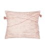 Pink 100% Cotton Solid 16x16 inches Cushion Covers (Set of 2)