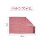 Pink 100% Cotton Patterned 650 GSM 2 Pcs Hand Towels