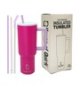 Pink 1200ml Stainless Steel Double Insulated Leak Proof Coffee Tumbler with Lid & Straw