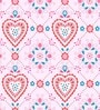 Pink 180 TC Floral Cotton Fitted Double Bedsheet 2 Pillow covers