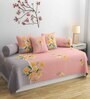 Pink 200 TC Cotton Blend 6 Pcs Diwan Set