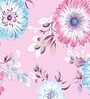 Pink 200 TC Floral Cotton Fitted Double Bedsheet 2 Pillow covers