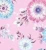 Pink 200 TC Floral Cotton Queen Double Bedsheet 2 Pillow covers