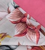 Pink Floral 200 TC Cotton 1 Double King Size Bedsheet with 2 Pillow Covers