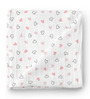 Pink 3 Design 44 x 44 In 130 TC Organic Baby Swaddle Wrap in Super Soft Muslin, Set of 3