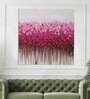 Pink 3D Embossed Floral Original Handmade On Canvas Painting