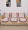 Pink 5 Seater Floral 10Pcs Sofa Covers