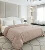 Pink 50% COTTON, 50% POLYESTER Solid 90 GSM King Bed Comforter