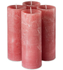 Champagne
Fragrance Set Of 4 Pink Wax Pillar
Candles