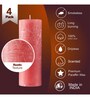 Champagne
Fragrance Set Of 4 Pink Wax Pillar
Candles