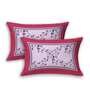 Pink Floral 108 TC Cotton King Sized Bed Sheets with 2 Pillow Covers